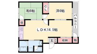 葉多駅 徒歩11分 3階の物件間取画像